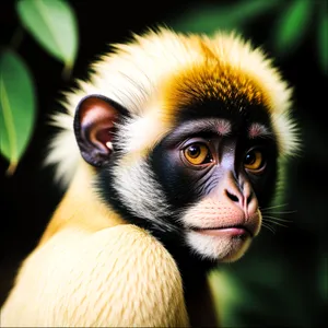 Wild Monkey in Zoo - Primate Safari Snapshot