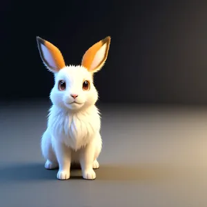 Cute Fluffy Bunny with Adorable Ears