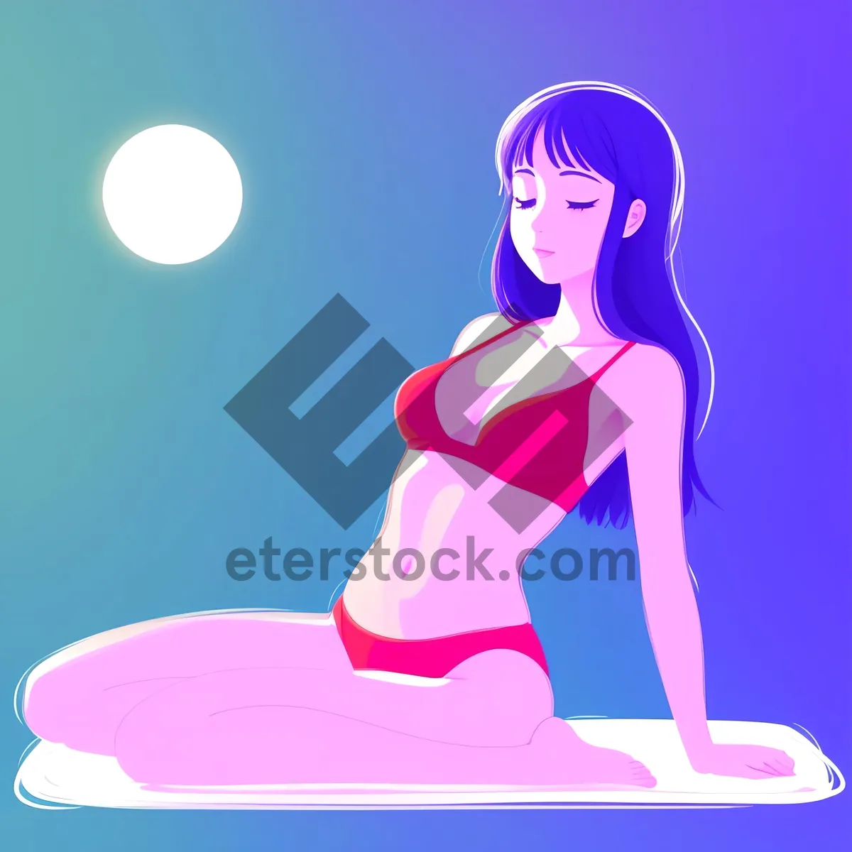 Picture of Cartoon Belly Clip Art Illustration