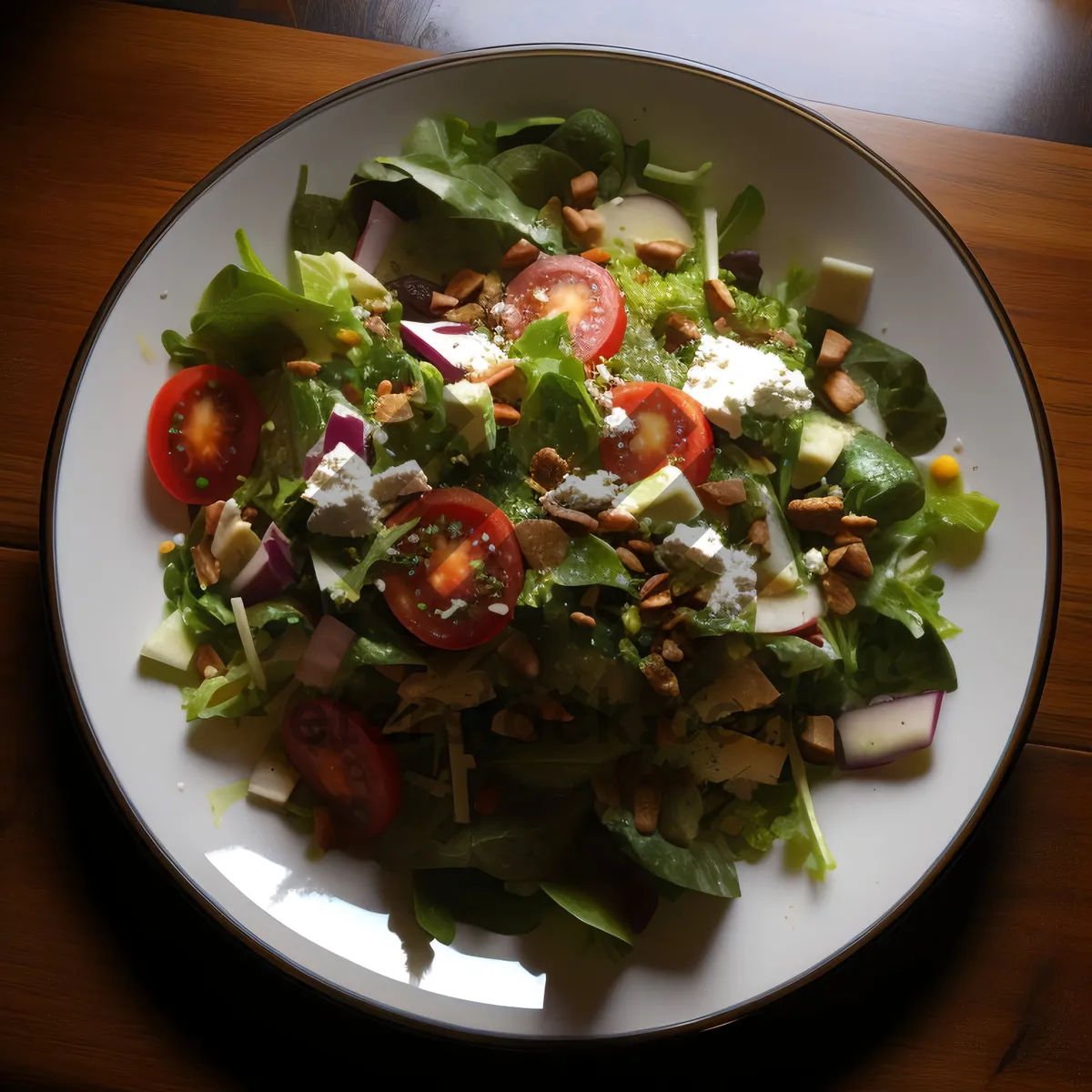 Picture of Fresh Vegetable Salad with Tomato and Onion