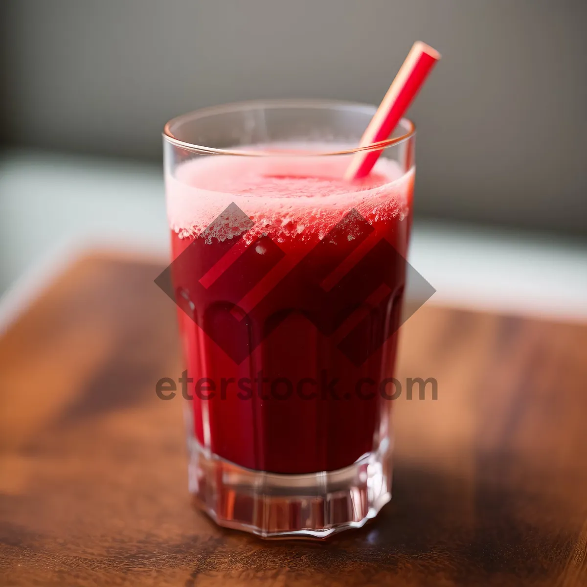 Picture of Refreshing Strawberry Smoothie with Fresh Mint and Ice