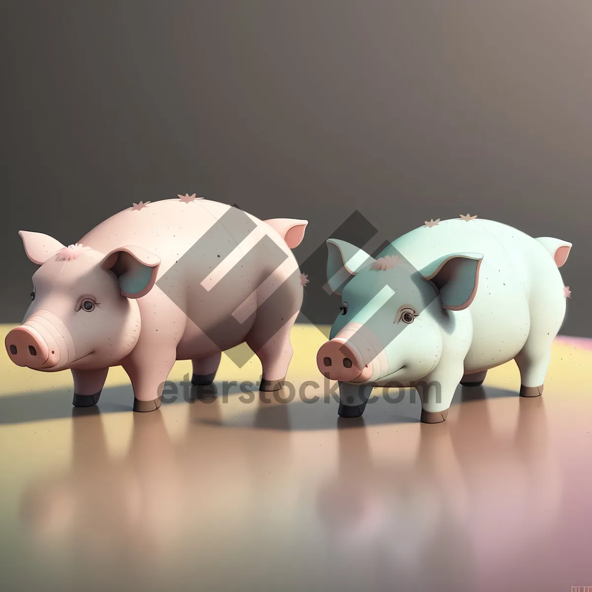 Picture of Piggy Bank Savings: Wealthy Investments in Pink