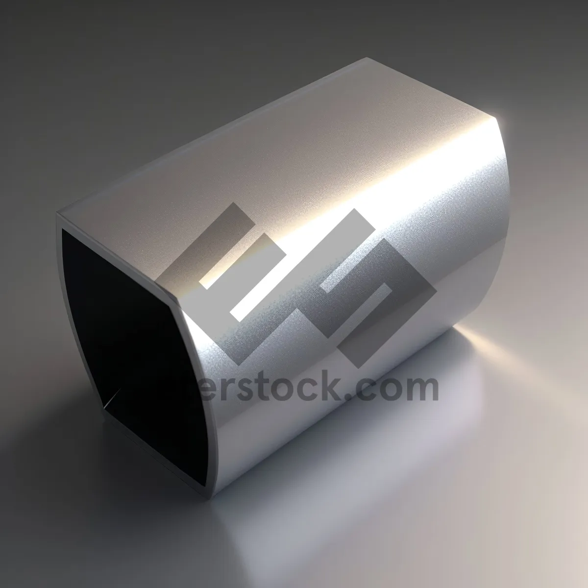 Picture of Modern 3D Metal Icon: Shiny Square Button