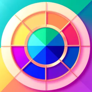 Vibrant Rainbow Grid - Artistic 3D Graphic Design