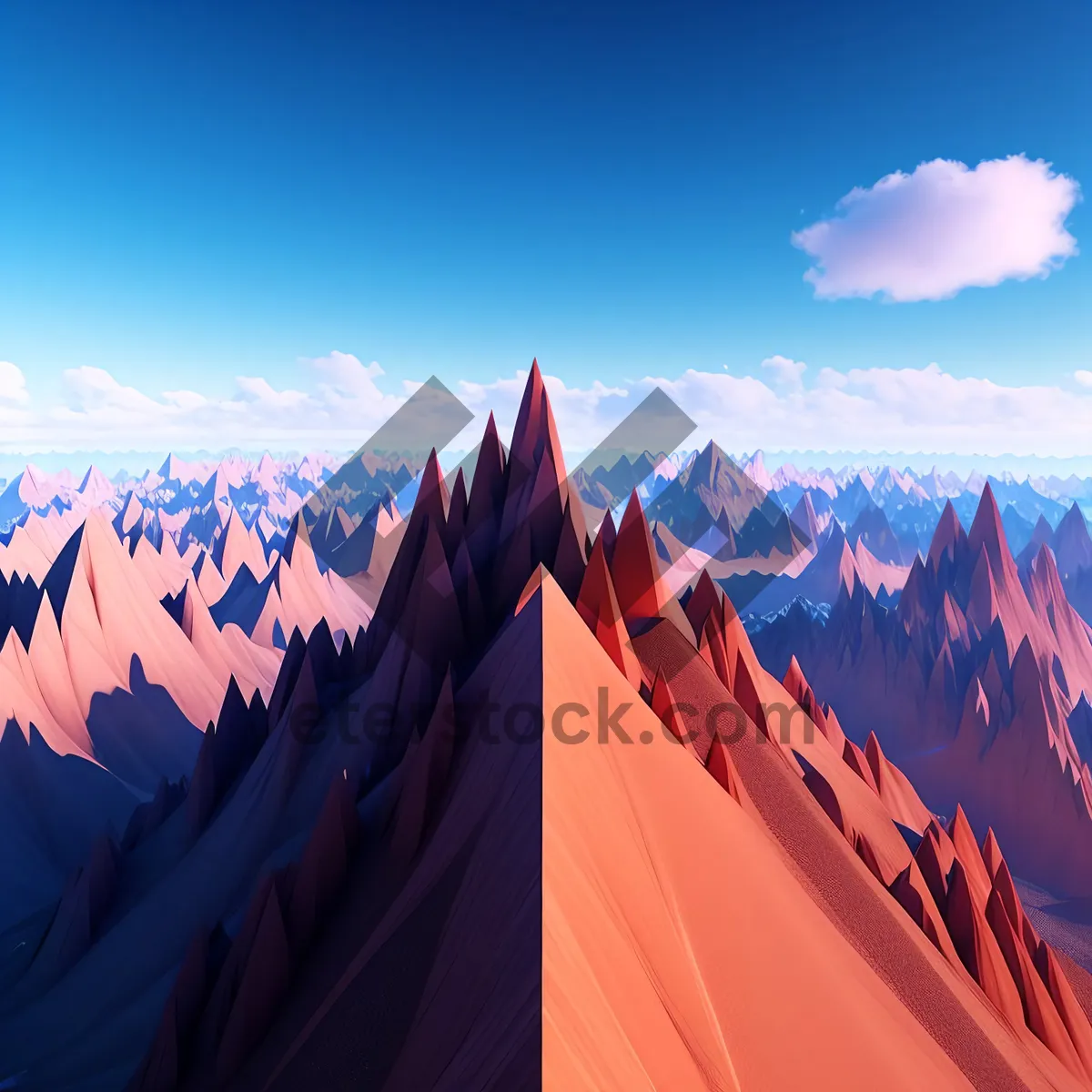 Picture of Majestic Mountain Tent Flag Design - Light Digital Texture