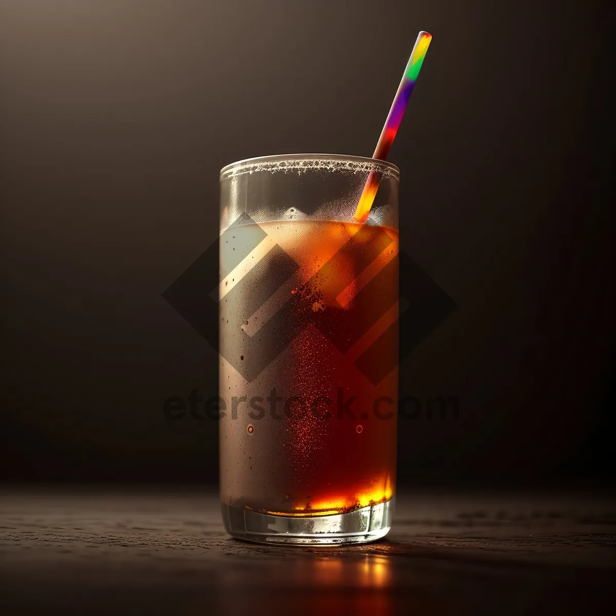 Picture of Refreshing Vodka Cocktail with Ice and Fruit