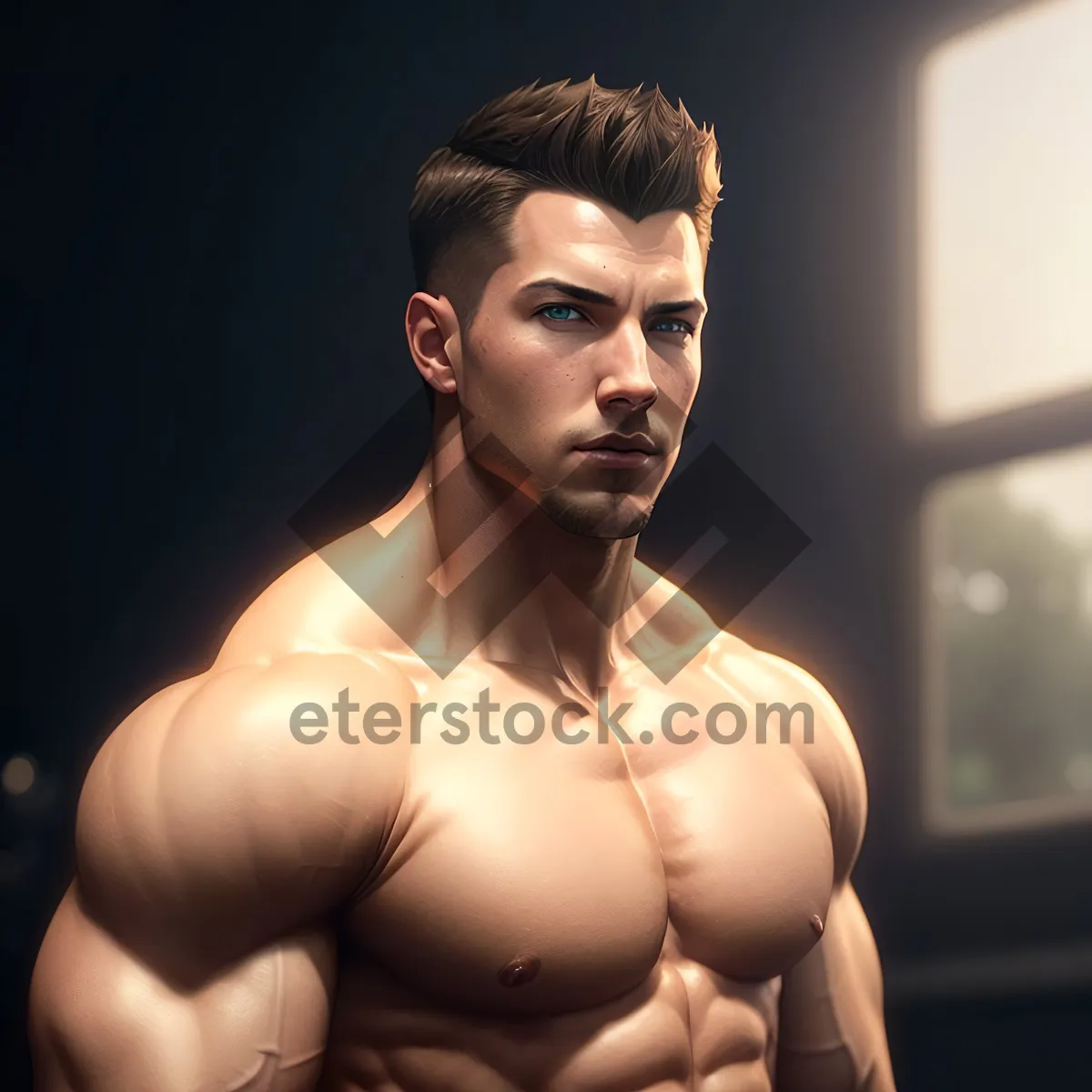 Picture of Muscular Sensuality: The Fit Male Exudes Erotic Energy