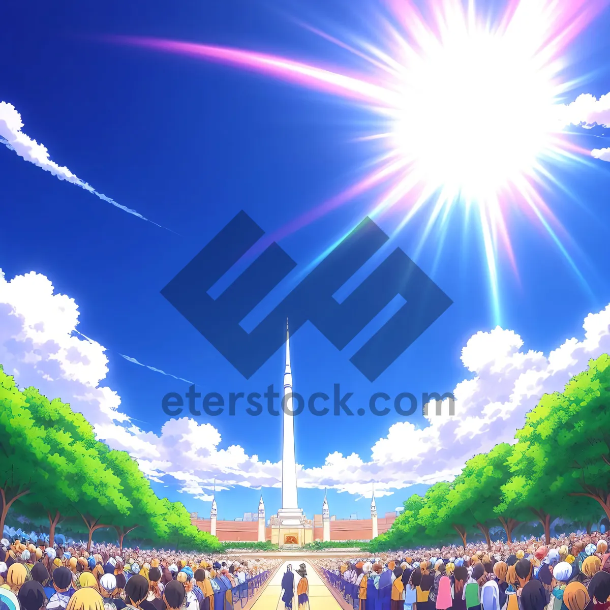 Picture of Vibrant Sky: A Colorful Space Fantasy Explosion