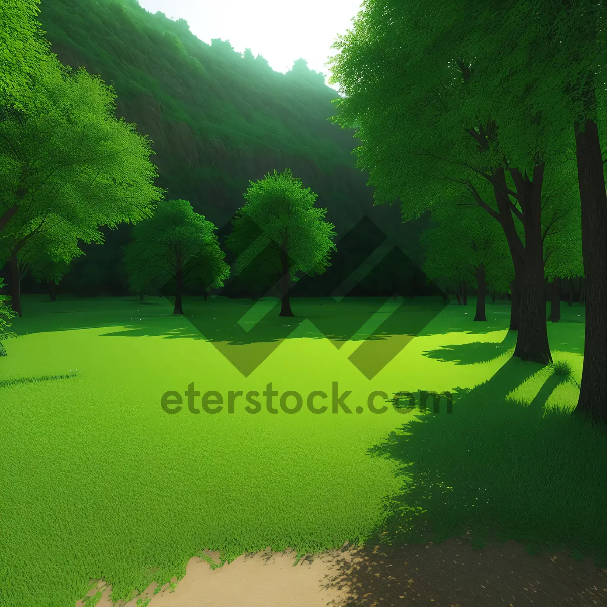 Picture of Scenic Golf Course Landscape with Lush Greenery