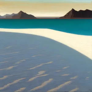 Serene Coastal Escape: Sandy Dunes Embracing Ocean Horizon