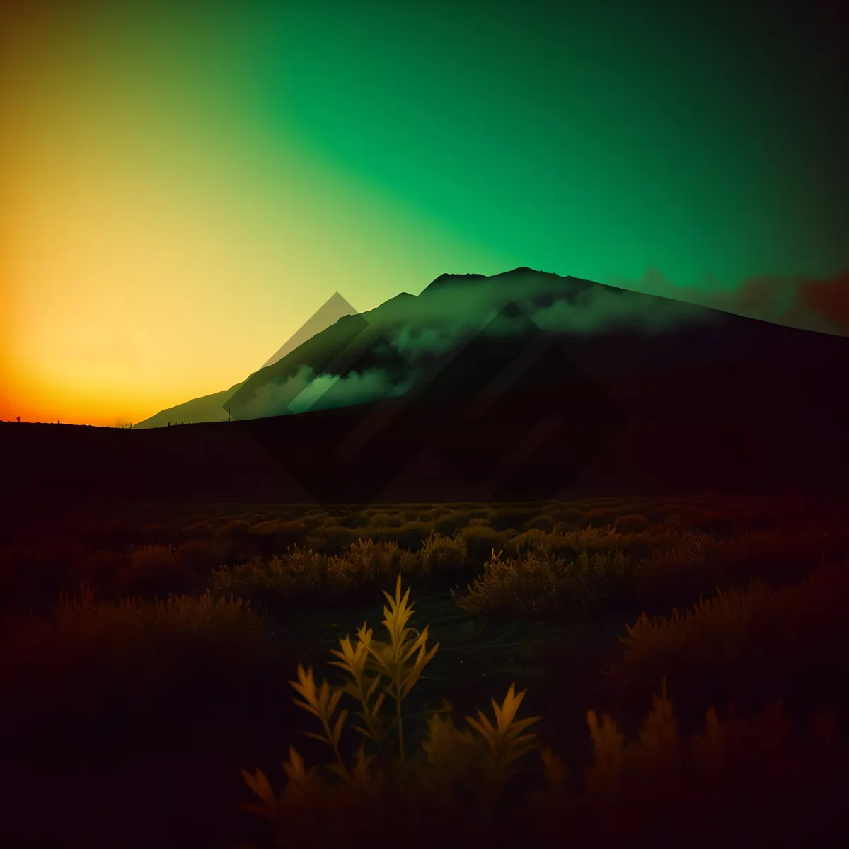 Picture of Golden Horizon over Serene Ocean
