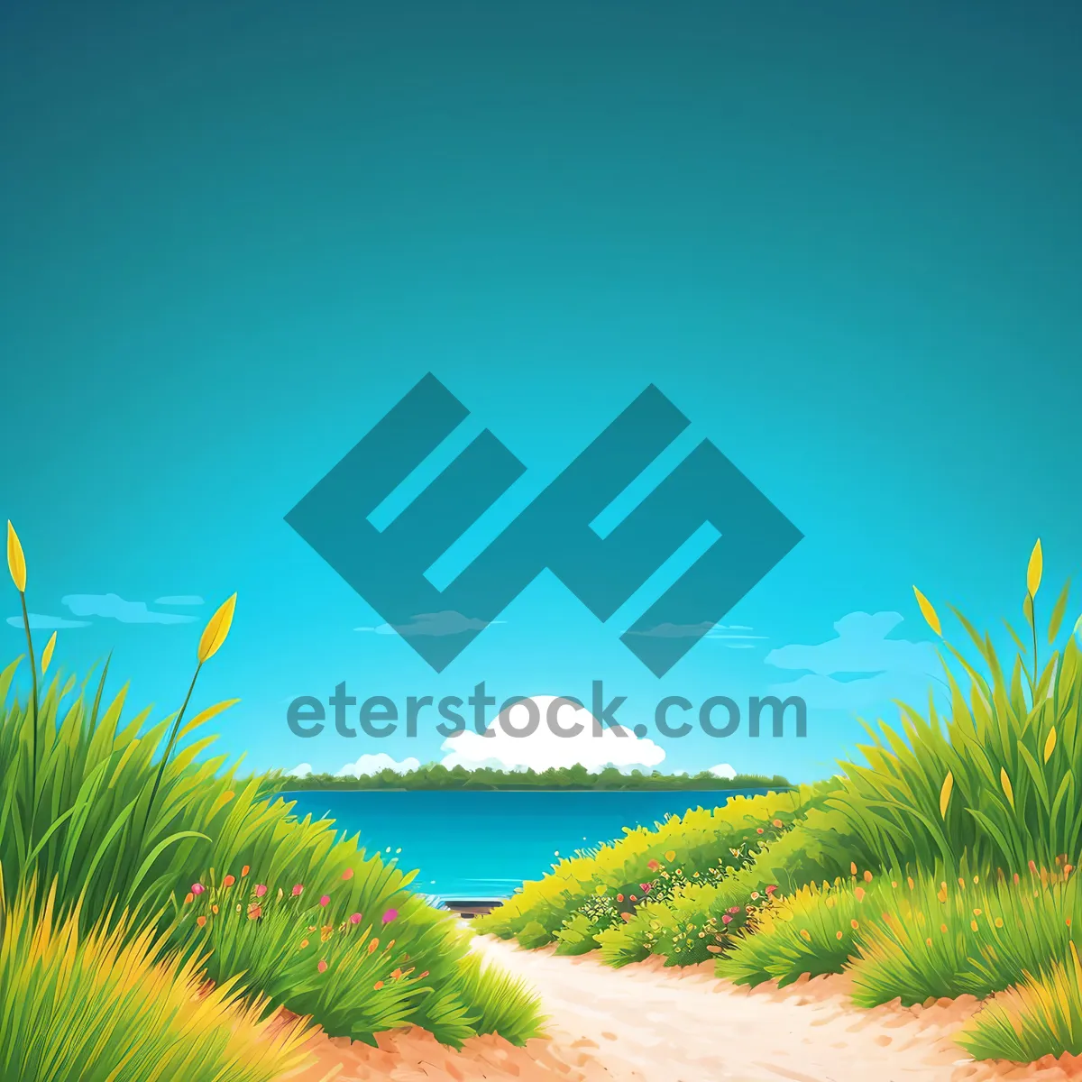 Picture of Sunny Summer Meadow Landscape