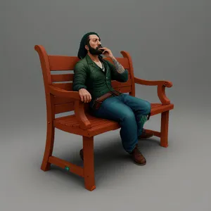 Comfortable rocking armchair for relaxing at home