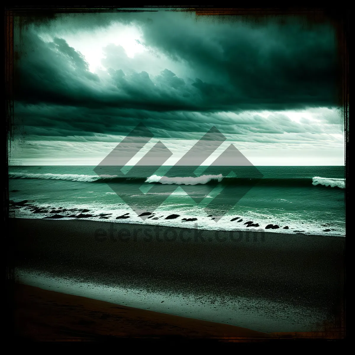 Picture of Serenity at Sunset: Beach, Waves, and Paradise