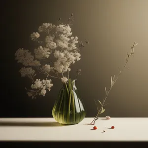 Summer floral tree branch with flowers and cow parsley.