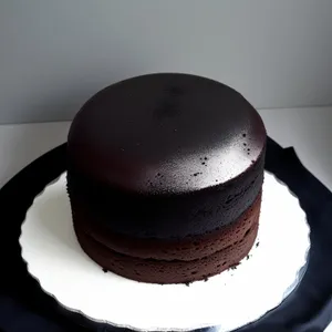 Delicious chocolate cake with coffee