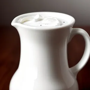 Morning Brew: Hot Cup of Coffee in Porcelain Mug