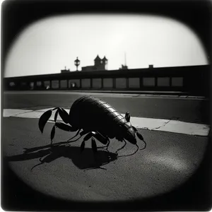 Beetle Reflections: Arthropod and Car Mirror