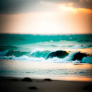 Sunset Paradise on Tranquil Tropical Shore