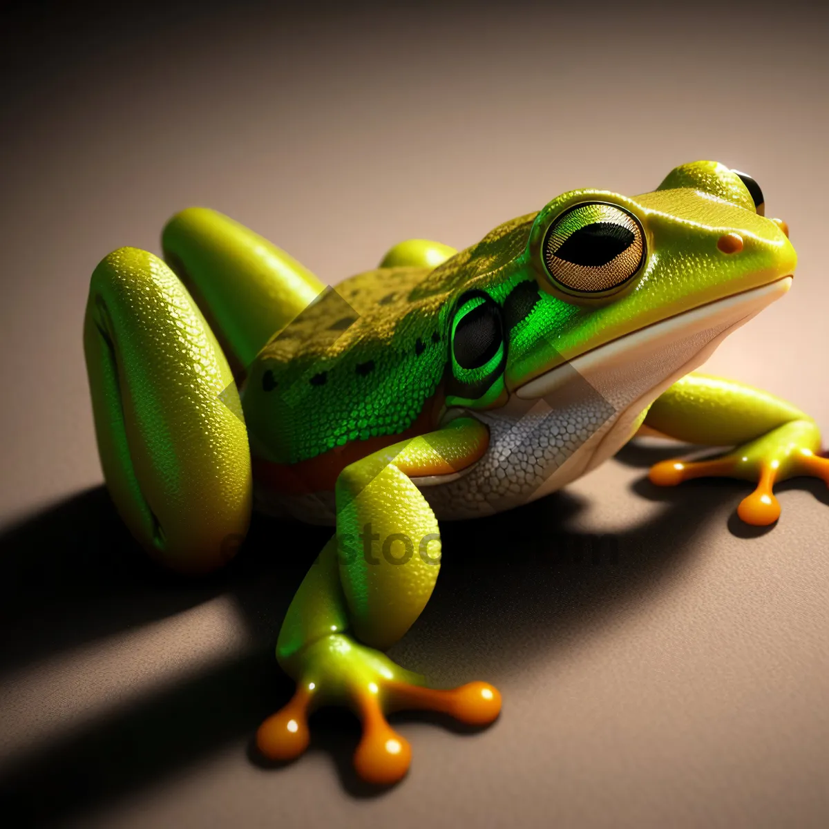 Picture of Vibrant Eye-catching Tree Frog Portrait