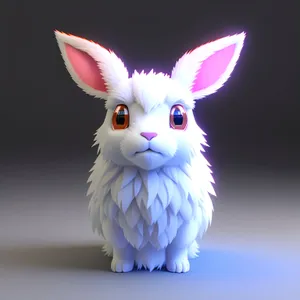 Cute Fluffy Bunny with Soft Fur