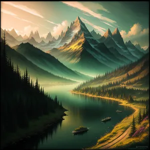 Serene Mountain Reflection in Calm Lake