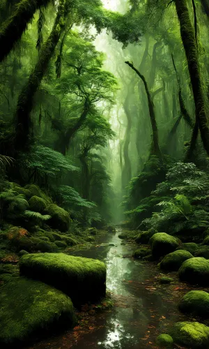 Tropical Cabbage in River Landscape