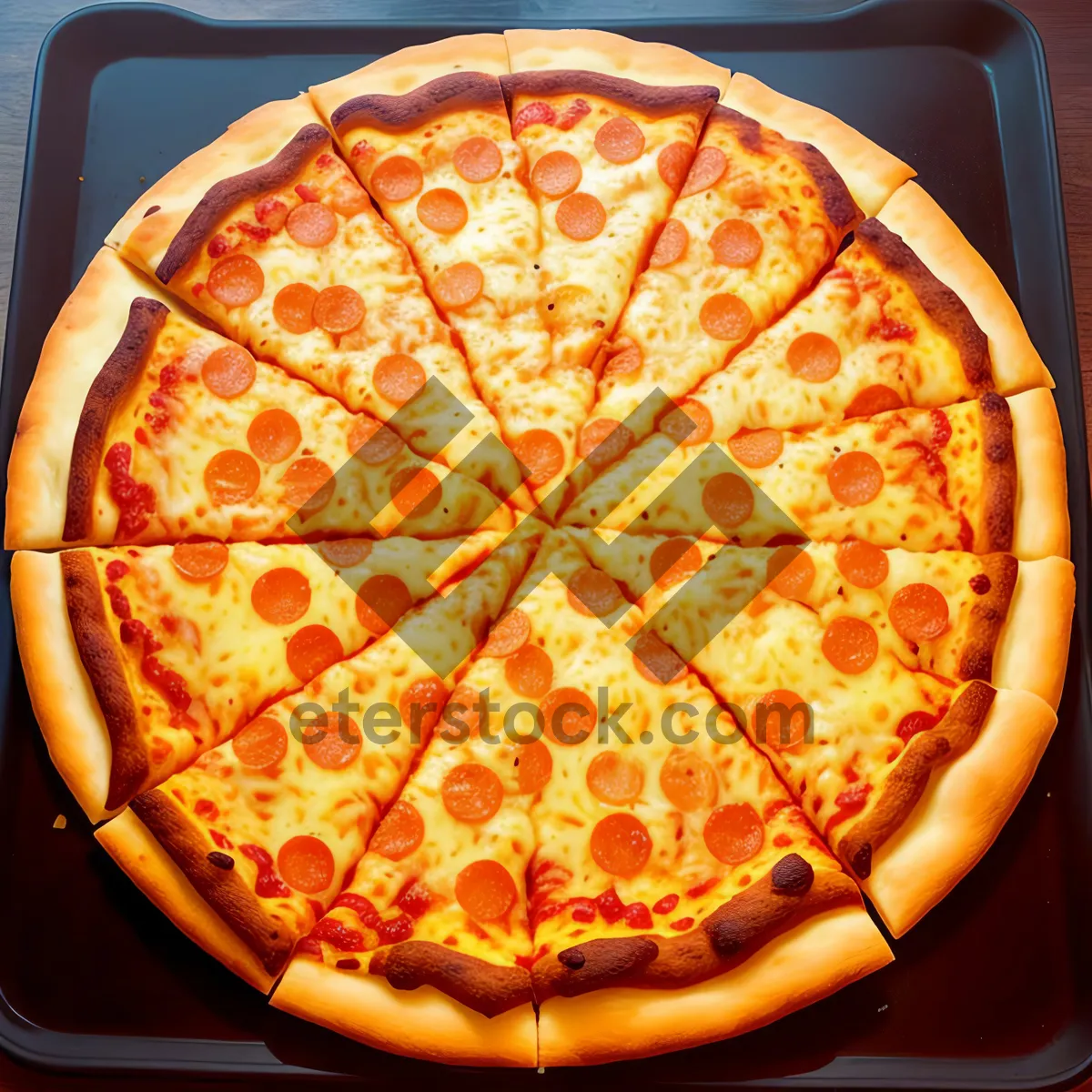 Picture of Delicious Pepperoni Pizza on Crispy Crust