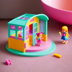 Colorful Resort Area with Pencil Sharpener Toy