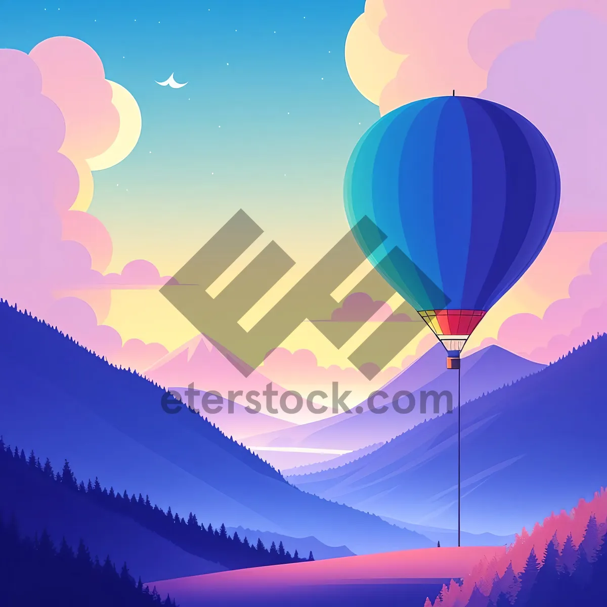 Picture of Vibrant Balloon Celebration in the Sky