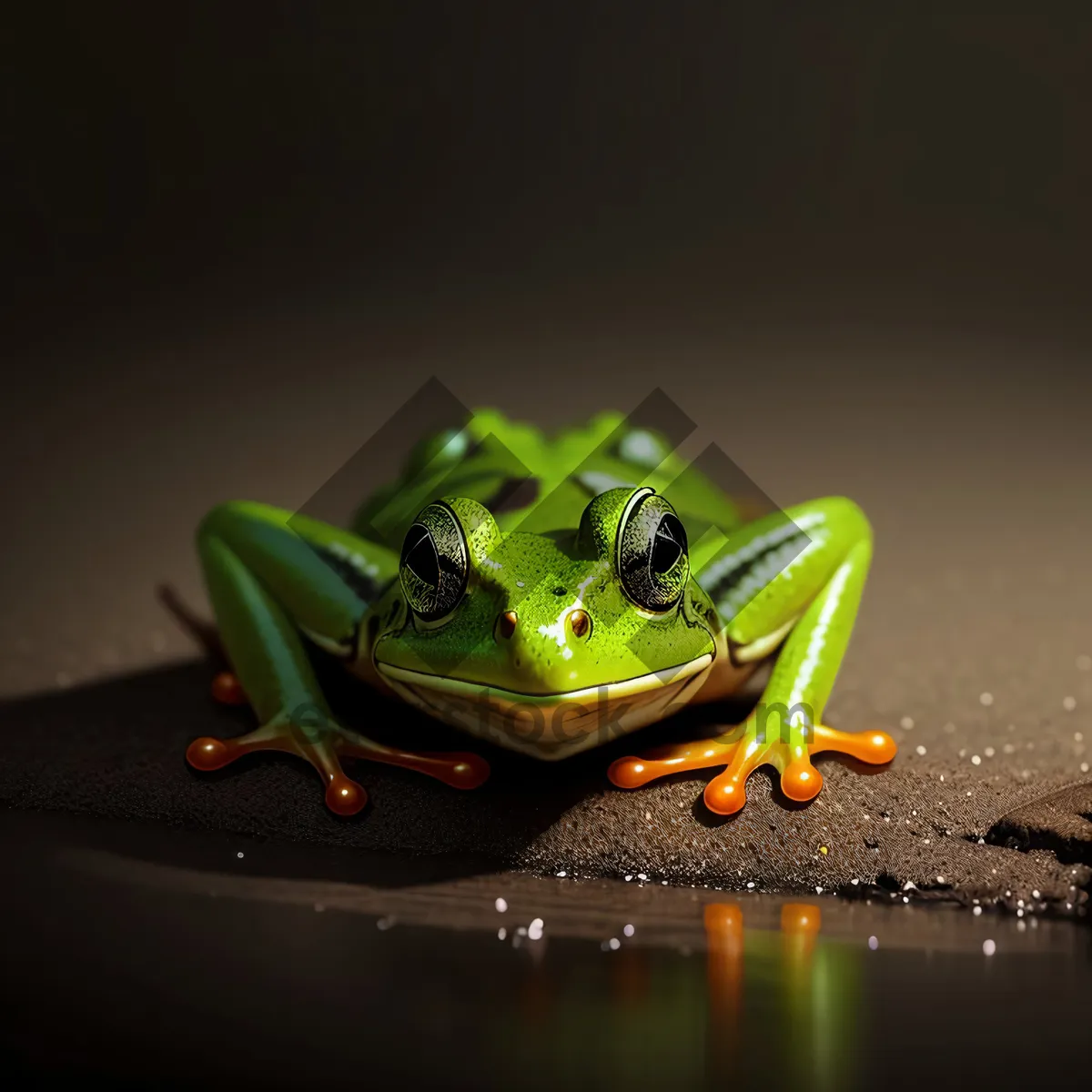 Picture of Bulging-eyed Tree Frog in Wild Abstraction