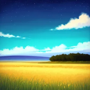 Golden Horizon: Sunset Sky Reflection over Tranquil Lake