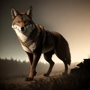 Coyote Canine: A Wild Mammal's Fur