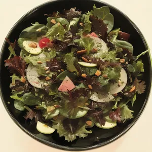 Vegetable Salad Plate with Fresh Ingredients