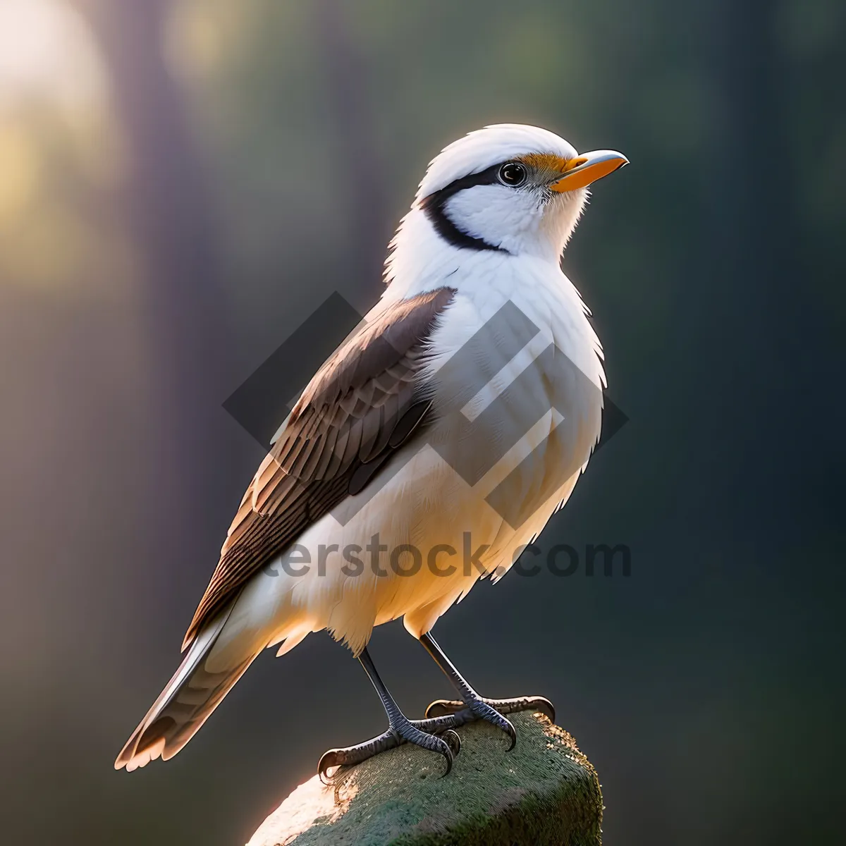 Picture of Sparrow perched on tree branch in the garden.