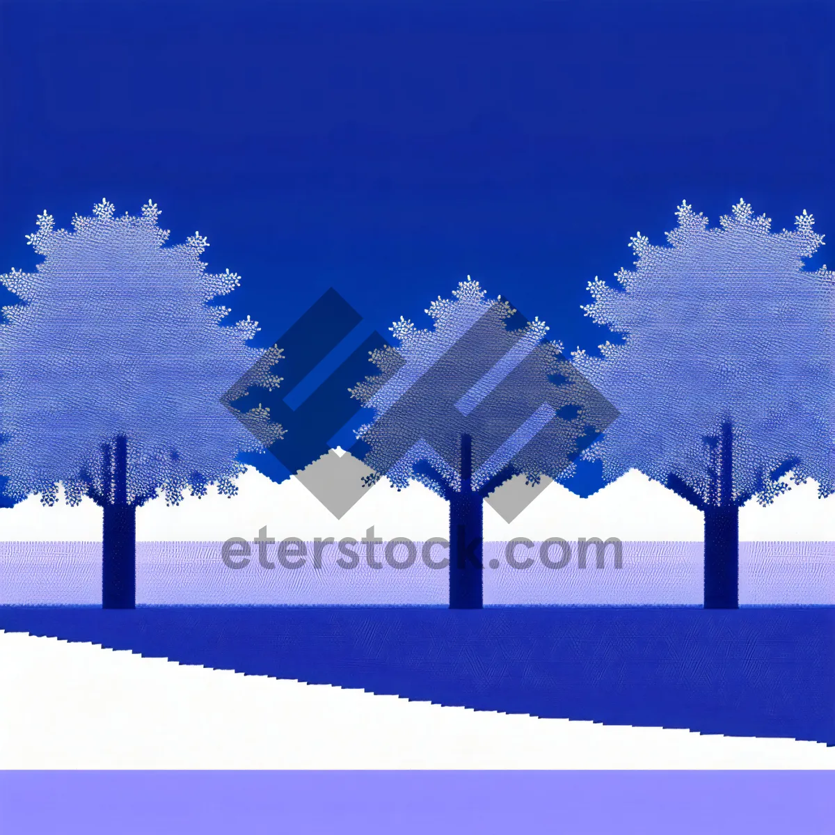 Picture of Tranquil Winter Oasis: Serene Snow-Covered Forest Landscape