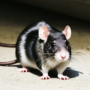 Adorable furry rat with captivating eyes