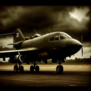 Jet Propelled Aircraft on Runway