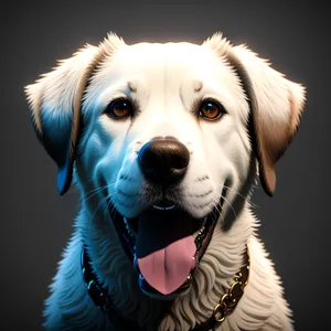 Cute Golden Retriever Puppy Portrait in Studio