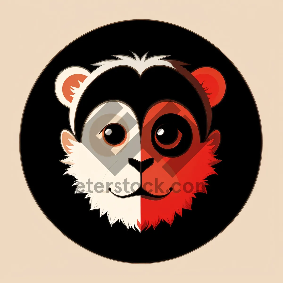 Picture of Cute Pirate Cartoon Icon with Black Poison Symbol