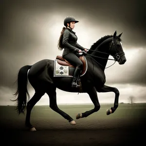 Stunning Thoroughbred Stallion in Equestrian Sport