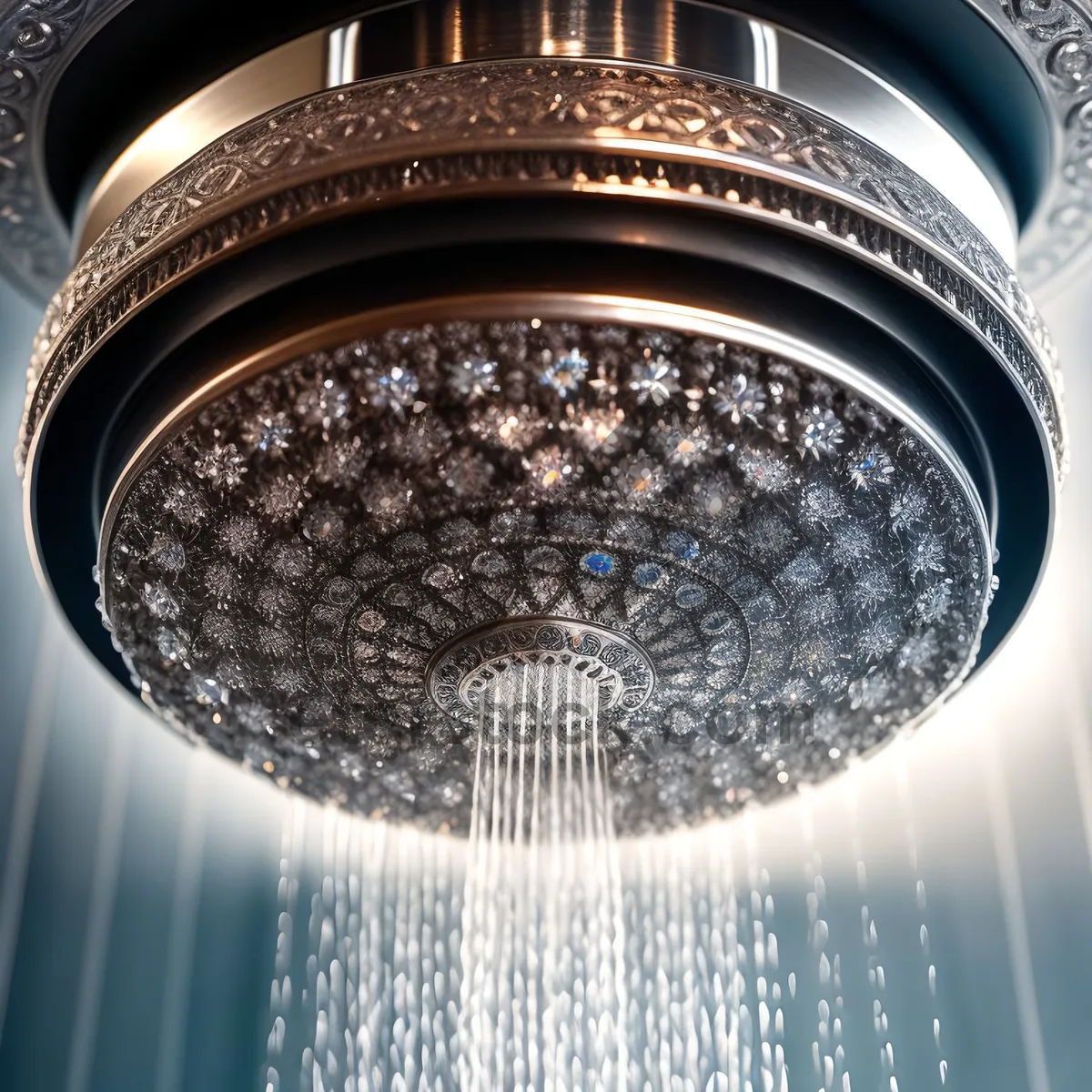 Picture of High-Tech Showerhead with Adjustable Lens and Aperture