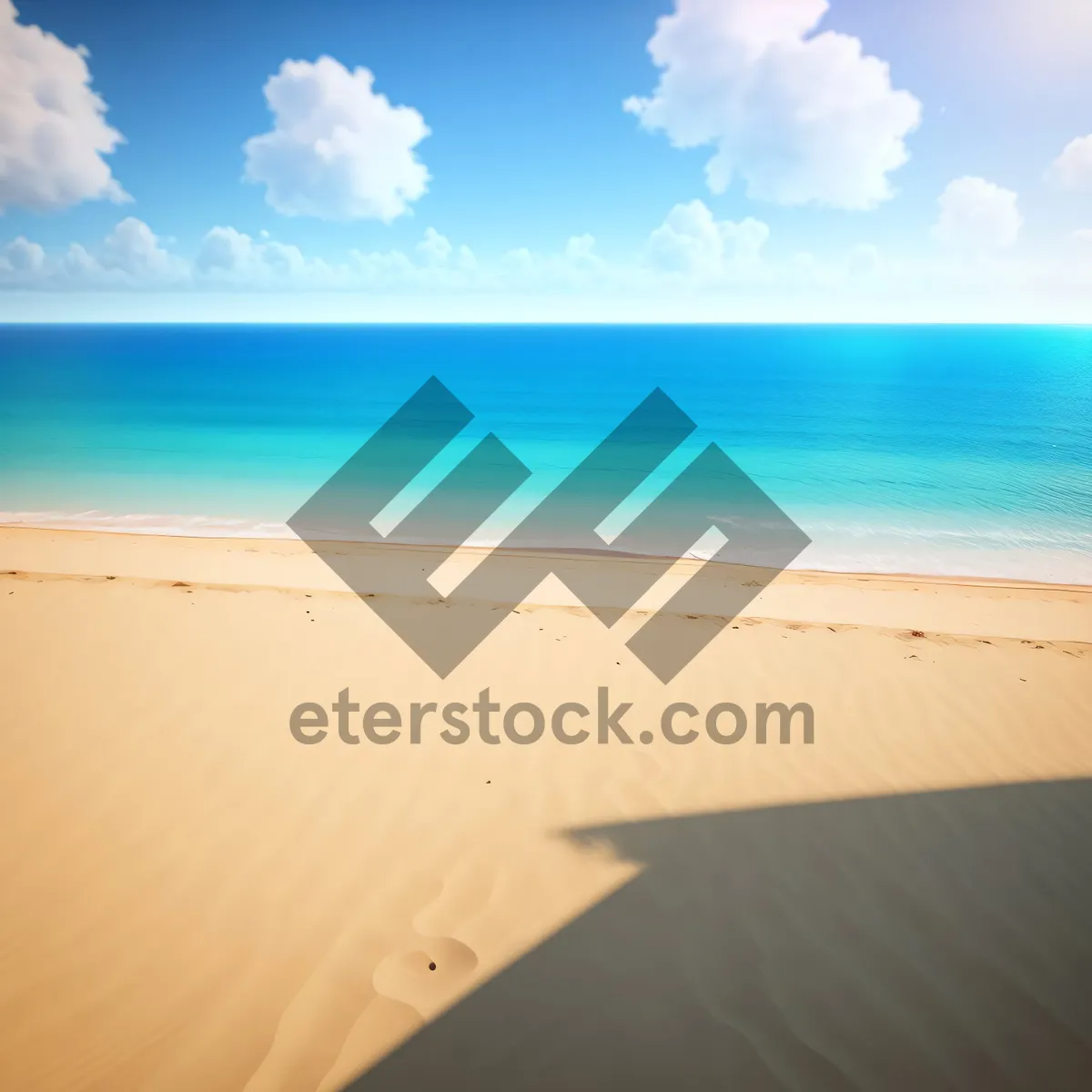 Picture of Turquoise Horizon: Tranquil Sands and Clear Ocean Waves