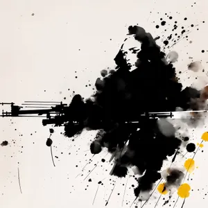 Dynamic Grunge Ink Splash Design