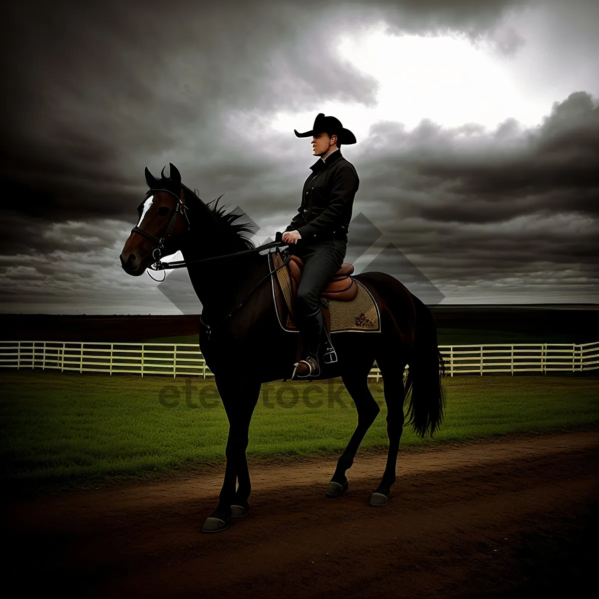 Picture of Speedy Stallion Polo Match Riding Sidesaddle