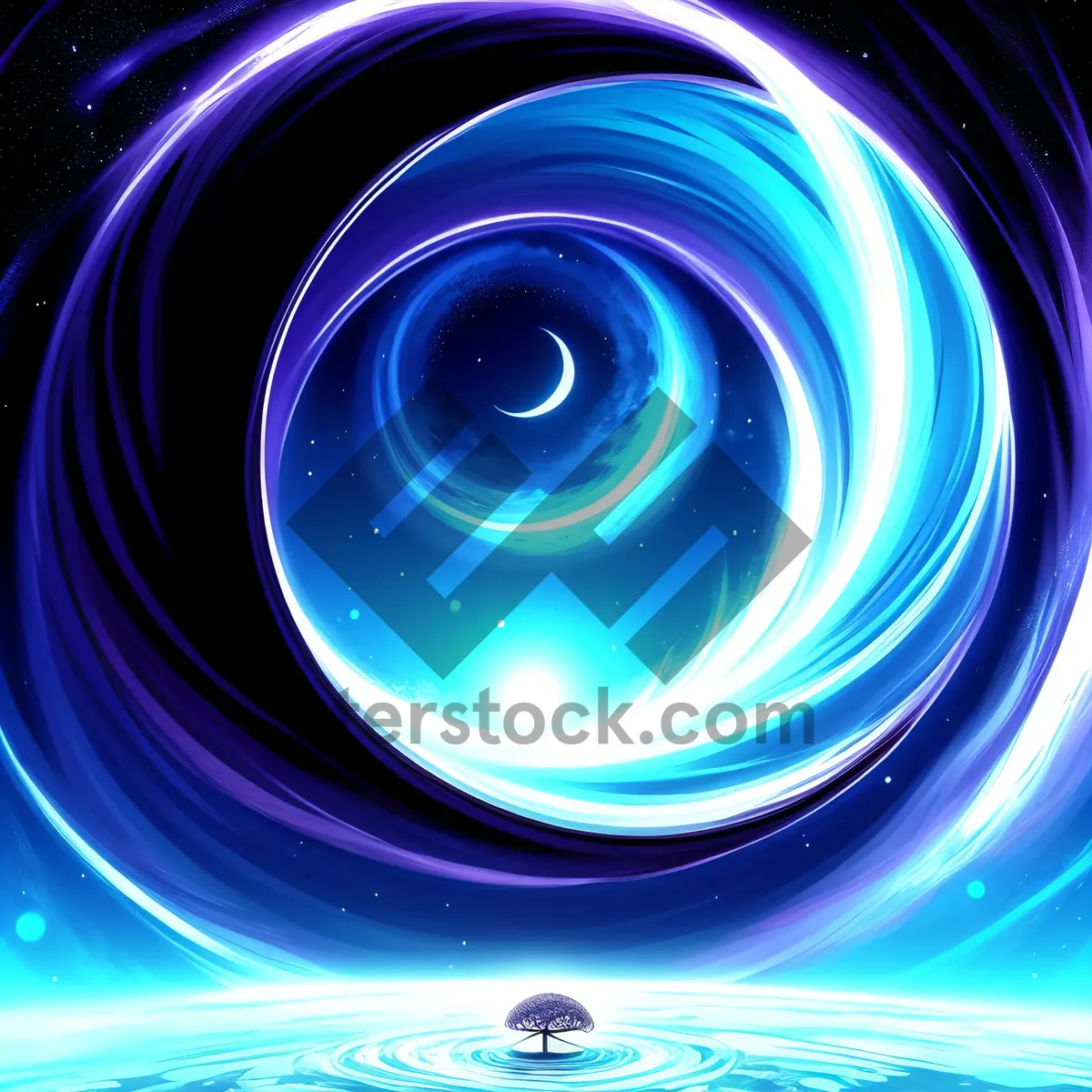 Picture of Vibrant Fractal Light: Abstract Digital Wallpaper with Dynamic Swirls and Colors