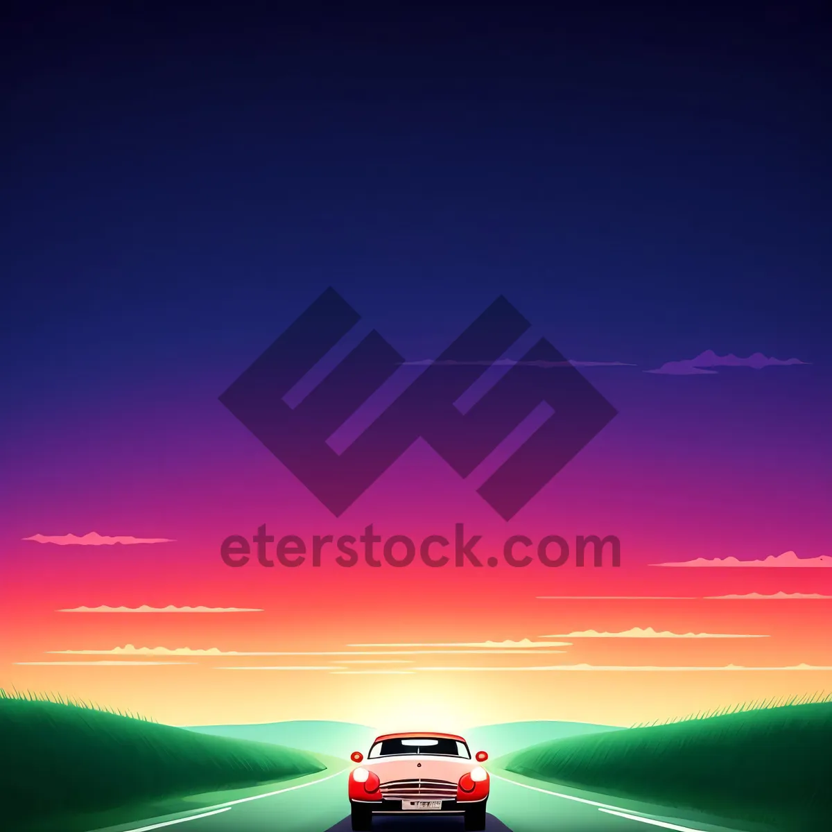 Picture of Sunset over the Rustic Countryside