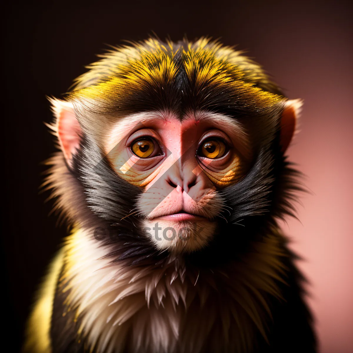 Picture of Mystic Feline: Wild Primate's Cute Portrait