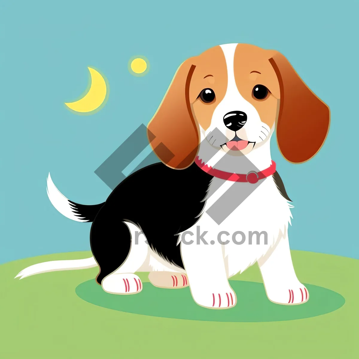 Picture of Cartoon Boy with Fun Buddy - Clip Art