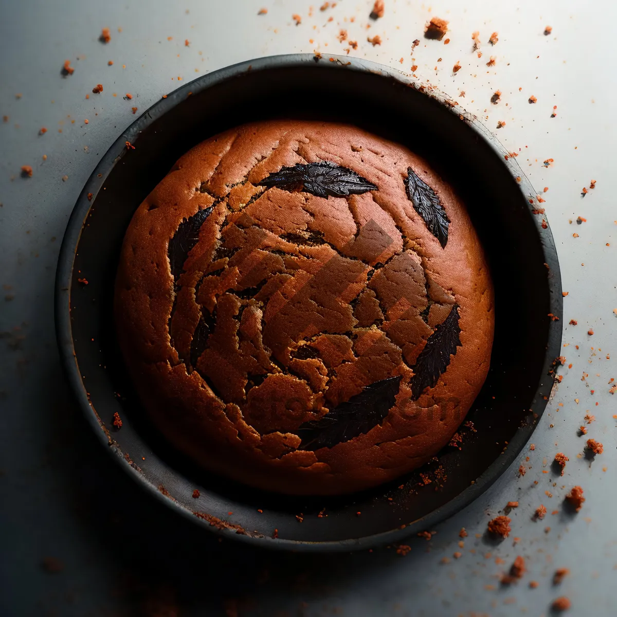 Picture of Hot chocolate drink in brown bowl with sauce.